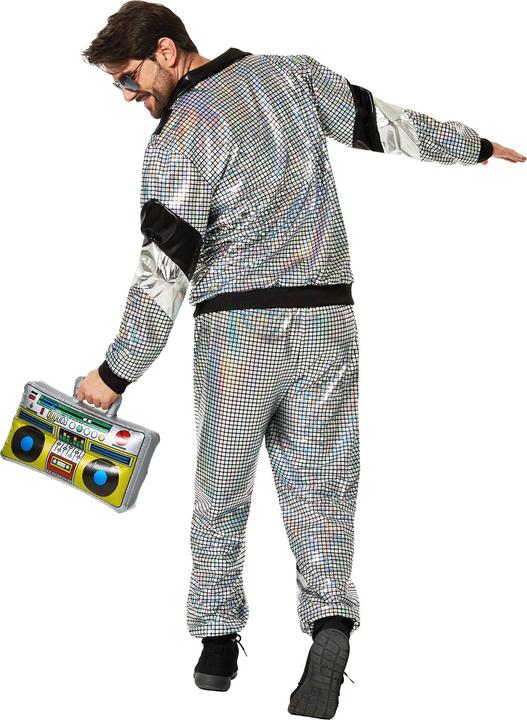 Produktbild tectake Herrenkostüm Retro 80er 90er Jahre Disco Jogginganzug (S)