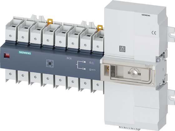 Actual product image Siemens Mains changeover switch 3KC6424-2TA20-0TA3 ATSE, 40A, front-wheel drive basic unit w.