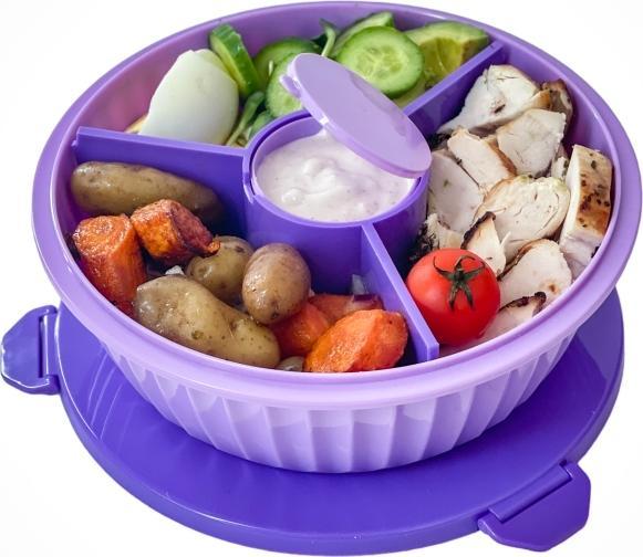 Image du produit Yumbox Poke Bowl Bol avec diviseur 3 pièces, Maui Purple