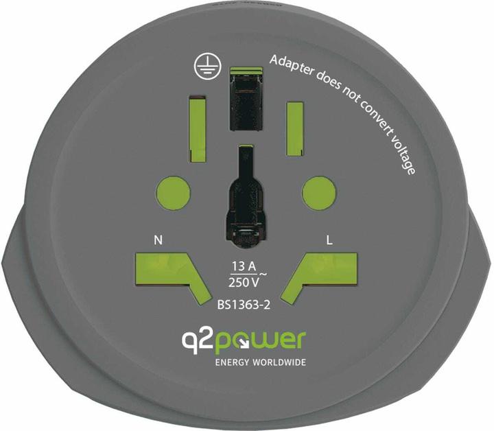 Actual product image Q2 Power Q2Power Travel Adapter World
