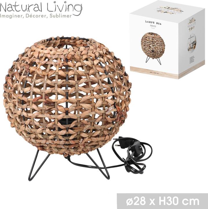 Produktbild Natura Punto Edle Lampe aus Wasserhyazinthe und Metall