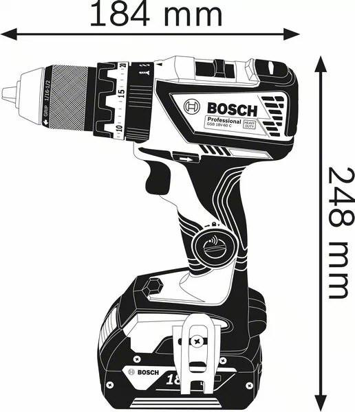 Actual product image Bosch Professional Gsb 18v-60 C (Rechargeable battery operated)
