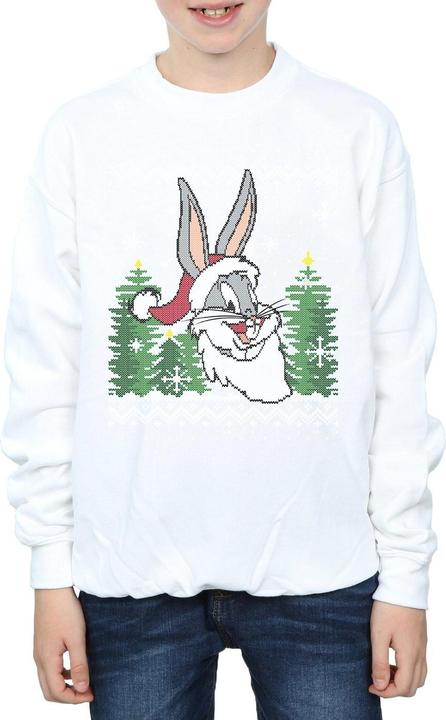 Actual product image Looney Tunes Boys Bugs Bunny Christmas Fair Isle Sweatshirt (128)
