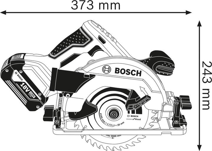 Actual product image Bosch Professional GKS 18V-57 G