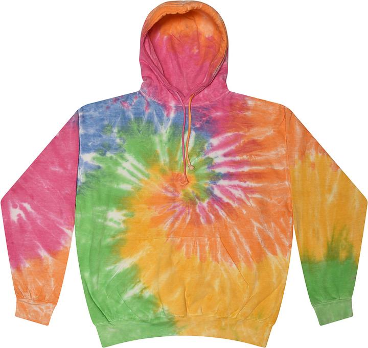 Colortone Kvinnor Rainbow Hoodie Kapuzenpullover BatikOptik (S)
