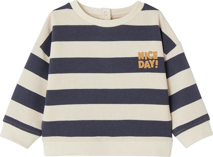 Vertbaudet Jungen Baby-Set: gestreiftes Sweatshirt & Cargohose