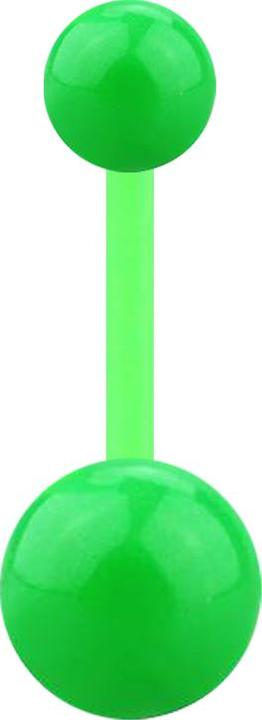 Produktbild Star Piercing Banane grün mit zwei Kugeln (Acryl, ohne Messing)
