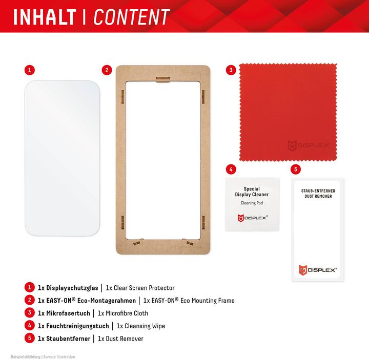 Image du produit Displex Real Glass, 2D Panzerglas (1 pièce(s), Xiaomi Redmi Note 13 4G, Xiaomi Redmi Note 13 Pro 4G, Xiaomi Poco M6 Pro)