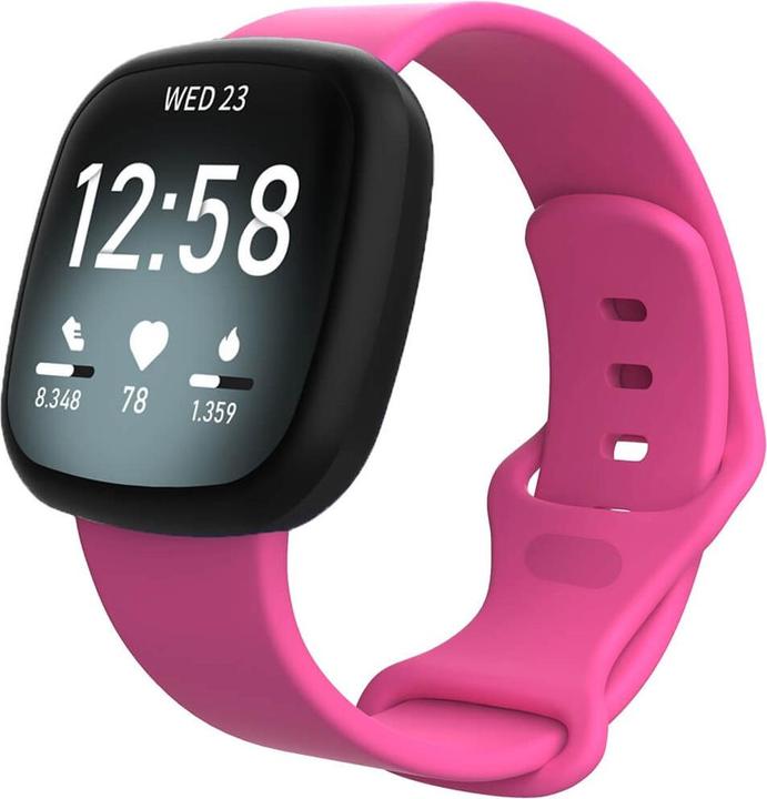 Cover-Discount Fitbit Versa 4 / Sense 2 - Silikon Ersatzarmband pink (Silikon)