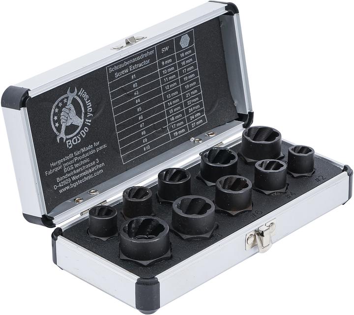 Produktbild BGS Spiral-Profil-Steckschlüssel-Satz / Schraubenausdreher SW 9 - 19 mm 10-tlg.
