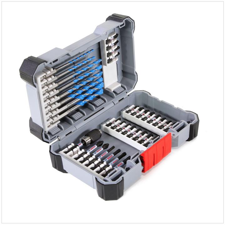 Produktbild Bosch Professional Zubehör Impact Control MultiConstruction und Schrauberbit-Set, 35-tlg. (Innensechsrund TX M20, Innensechsrund TX M30, Innensechsrund TX M15, Innensechsrund TX M25, Innensechsrund TX M40, Kreuz Phillips PH M1, Kreuz Phillips PH M2, Kreuz Pozidriv PZ M2, Kreuz Phillips PH M3, Kreuz Pozidriv PZ M3)
