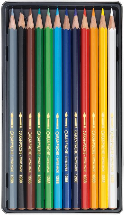 Actual product image Caran d'Ache Fancolor Farbstifte Metallschachtel (Multicoloured, 12 x)