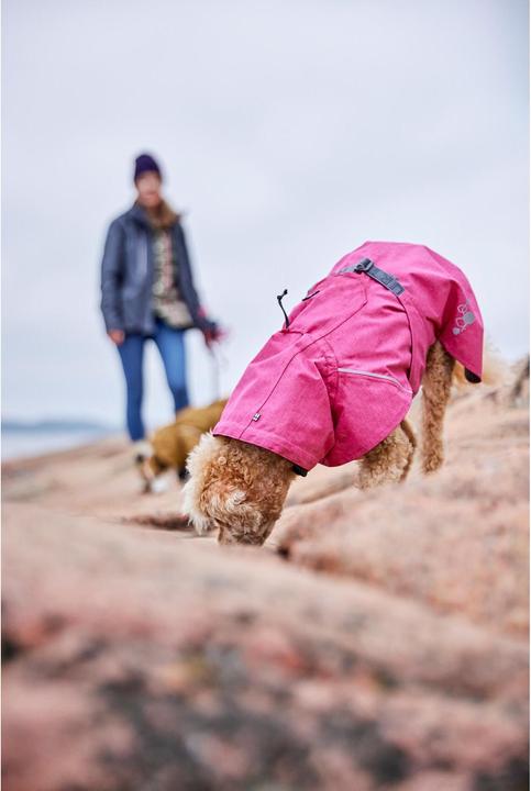 Actual product image Hurtta Monsoon V2 Eco Pink mackintosh, 40 cm (40, Dog raincoat)