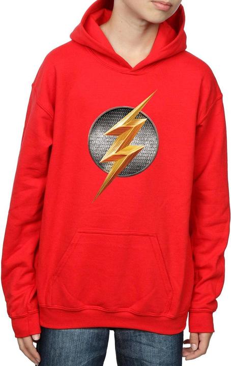 Actual product image Boys Justice League Movie Flash Emblem Hoodie (128)
