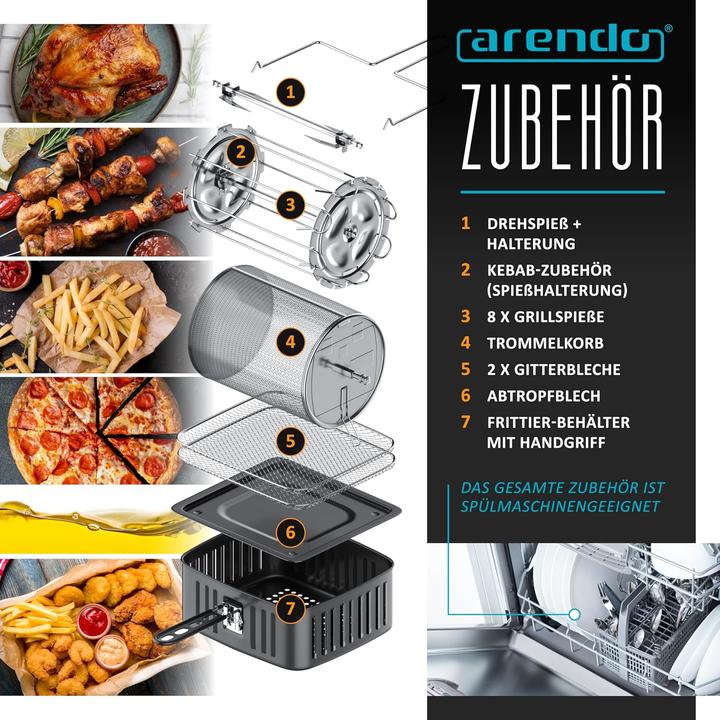 Actual product image Arendo Heissluftfritteuse
