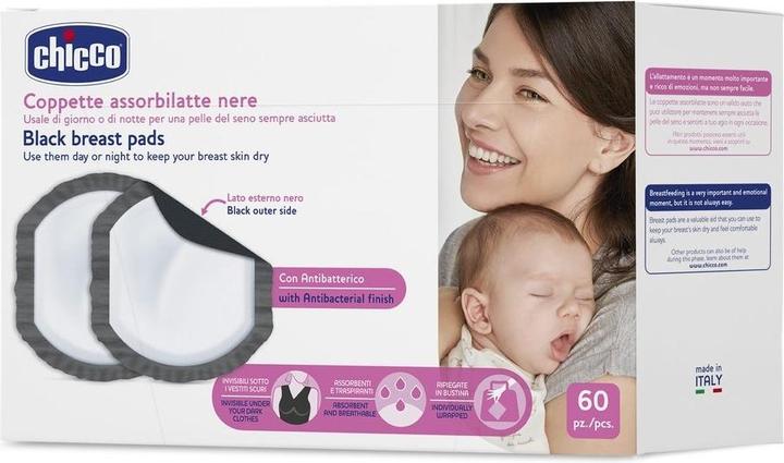 Actual product image Chicco Breast pads nursing pads antibacterial 60 pieces (60 x)