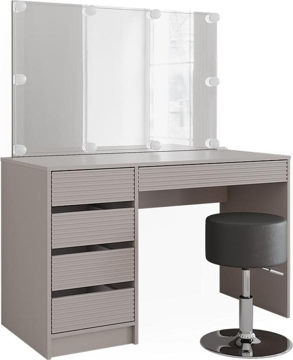 Stool: Black, LED fairy lights: White, Mirror: White, Cashmere