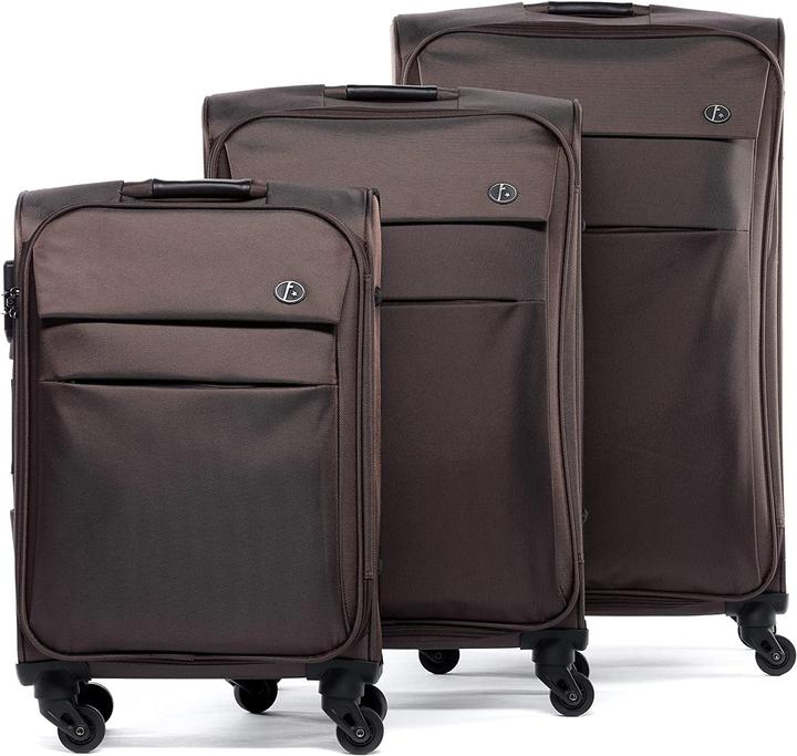 Image du produit Fergé Set de valises 3 pièces, Café (100 l, Bagage à main (jusqu'à 50l), M (50 - 90l), L (90 - 115l))