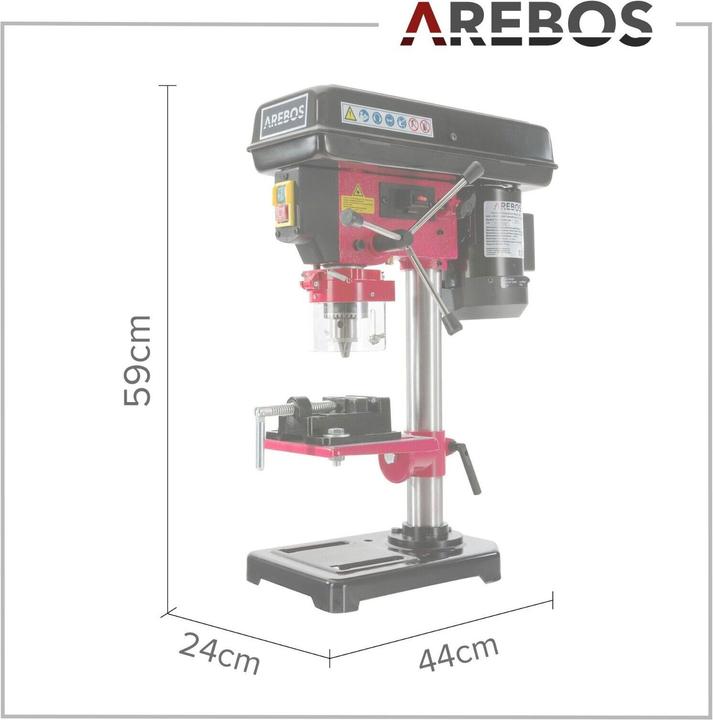 Immagine prodotto Arebos Trapano laser da banco con morsa