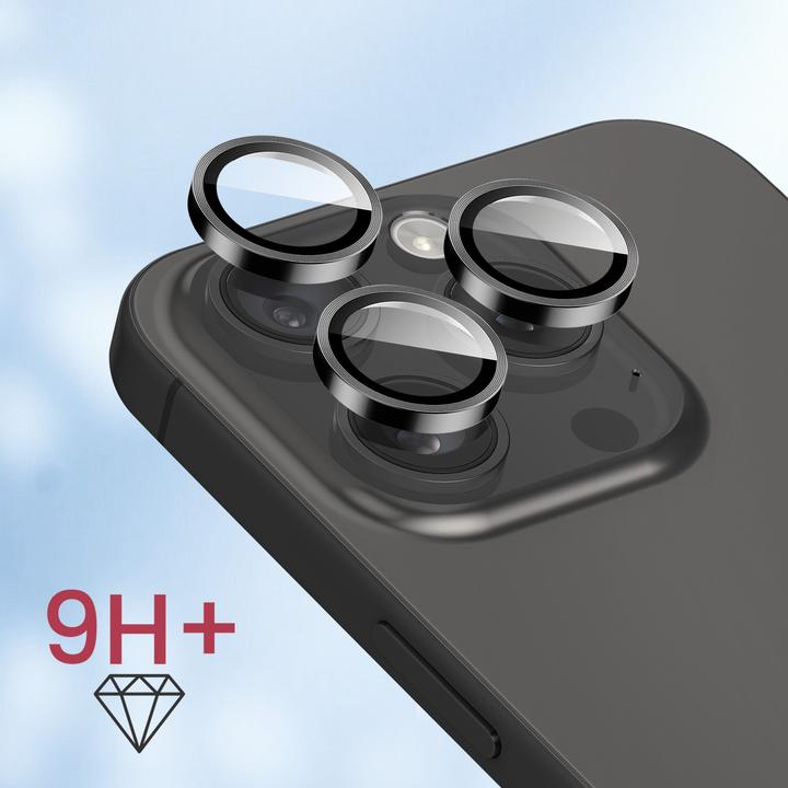 Actual product image Bigben Connected Protective film for iPhone 15 Pro Max Verreganischer + camera lenses (1 Piece, Apple iPhone 15 Pro Max)