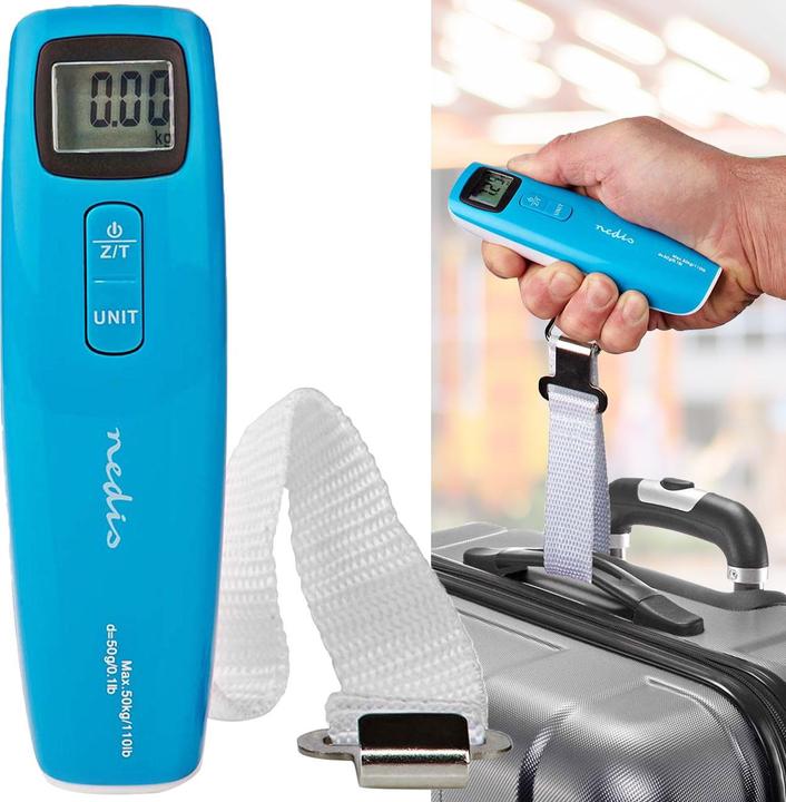 Produktbild Nedis Digital-Gepäck-Waage | 50 kg | Tara Funktion (Kofferwaage)