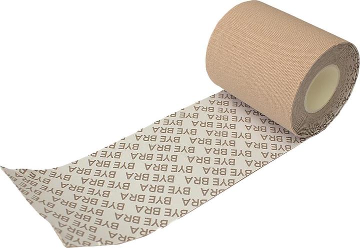 Produktbild Bye Bra K?Rperband 5m X 6,5 cm + 3 Paare Satin Nippel Abdeckungen Nude (One Size, Einzelpack)