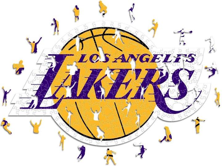 Actual product image Iconic NBA - Los Angeles Lakers - Logo - Wooden Puzzle Size M (270 pieces) (270 pieces)