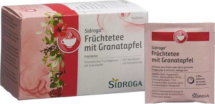 Image du produit Sidroga Fruits avec sachet de thé à la grenade Btl (40 g)
