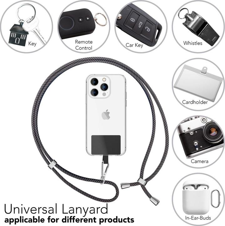 Actual product image Nalia Universal mobile phone necklace with pad