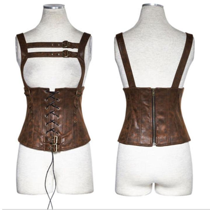 Image du produit Punk Rave Corset en similicuir, steampunk/pirate (L)