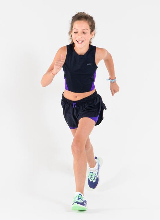 Produktbild Kiprun Laufshorts Mädchen atmungsaktiv - Dry+ 900 dunkelblau/lila (6, 7, 8)