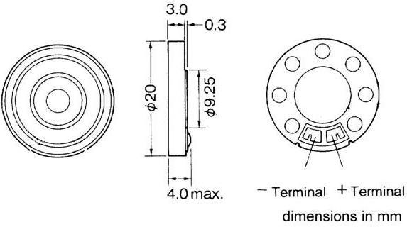 Produktbild Velleman DÜNNER, KOMPAKTER DYNAMISCHER LAUTSPRECHER 80dB 0.15W
