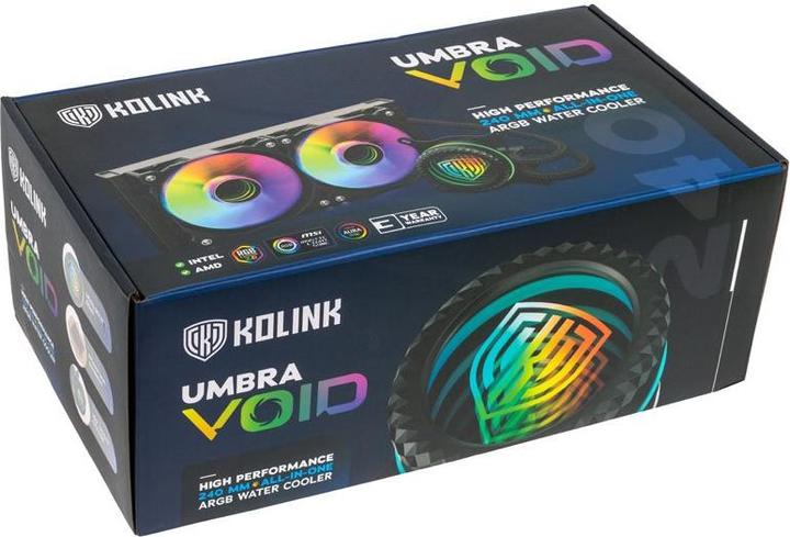 Image du produit Kolink Umbra Void 240 AIO Performance ARGB refroidissement par eau complet pour CPU