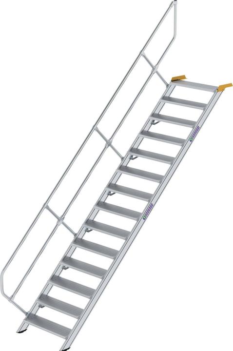 Produktbild Munk Treppe 45° Stufenbreite 800 mm 14 Stufen Aluminium geriffelt (Trittleiter, 305 cm)
