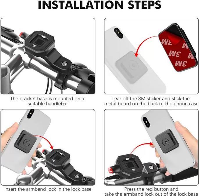 Produktbild PhoneLook Quick Lock Smartphone Halterung für Fahrrad und Motorbike mit Quick Release Funktion