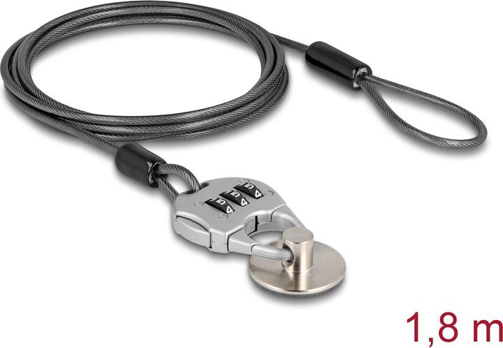 Image du produit Navilock Câble de sécurité pour tablettes et smartphones avec serrure à combinaison et acier