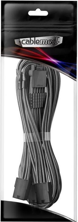 Produktbild CableMod Pro ModMesh 12VHPWR auf 3x PCI-e Verlängerung - 45cm, carbon