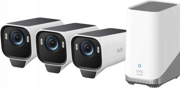 eufy eufyCam S3 Pro + HomeBase Set of 3 (3840 x 2160 pixels)