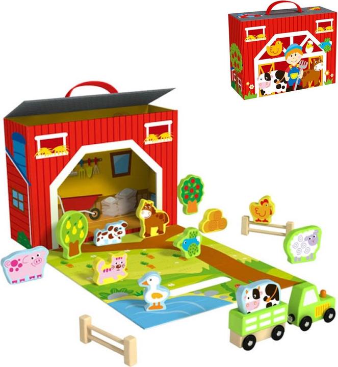 Image du produit Tooky Toy Set de ferme en bois TY201