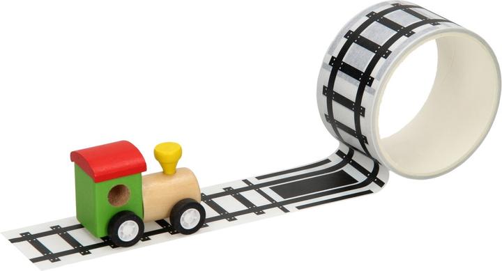 Productafbeelding Houten trein met verkeersband, 8mtr