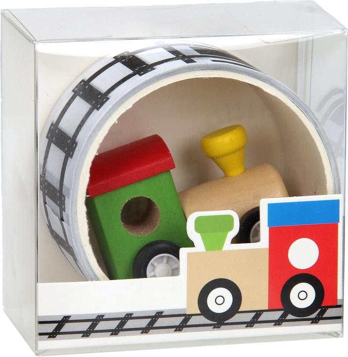 Productafbeelding Houten trein met verkeersband, 8mtr