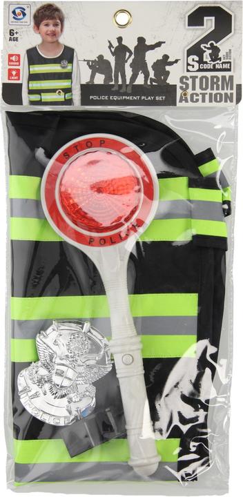 Image du produit ToyFamily Set de police avec panneau stop & sifflet, 3 pcs.