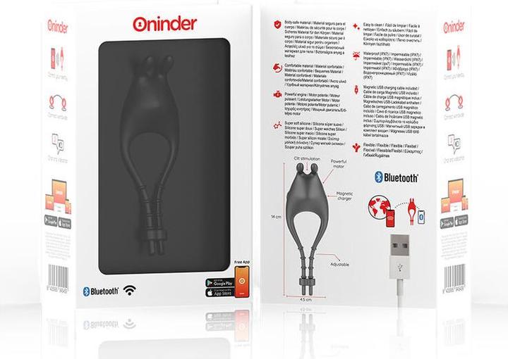 Productafbeelding Oninder Pampa Oplaadbare Verstelbare Vibrator Ring Met Clitorisstimulator 10 Snelheden