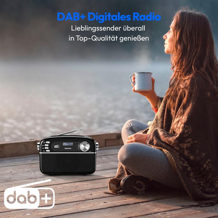 Actual product image Medion DAB+ Radio LIFE E66809 Black (DAB+, FM, VHF, PLL, Bluetooth)
