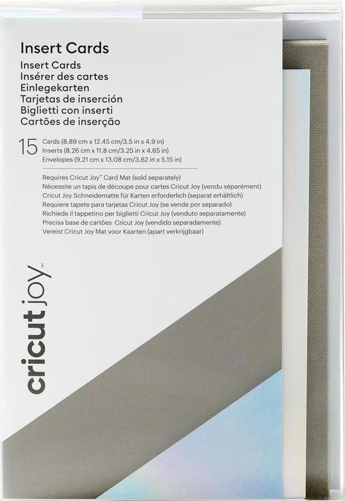 Image du produit Cricut Carte vierge Joy Gris foncé/Gris clair, 15 pièces (15 pcs)