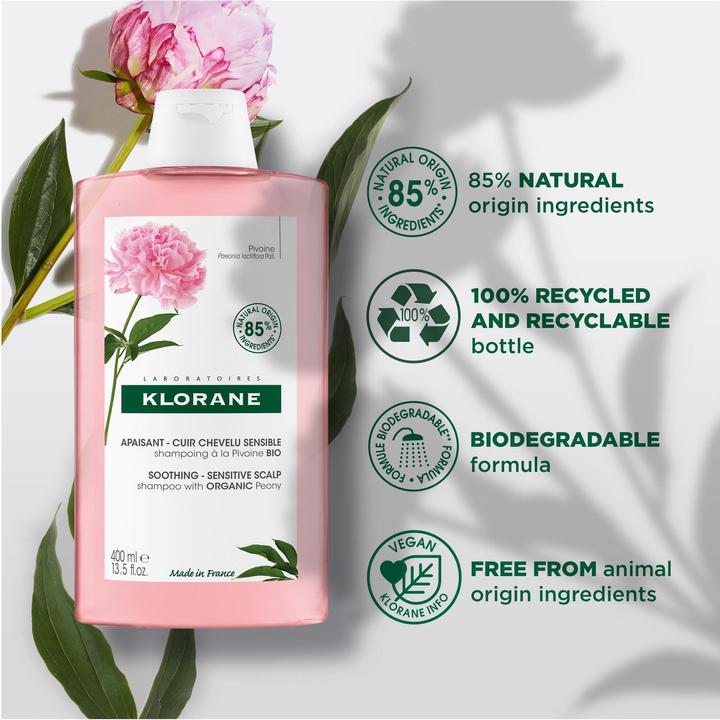 Produktbild Klorane Beruhigendes Shampoo mit BIO-Pfingstrose (400 ml, Flüssiges Shampoo)