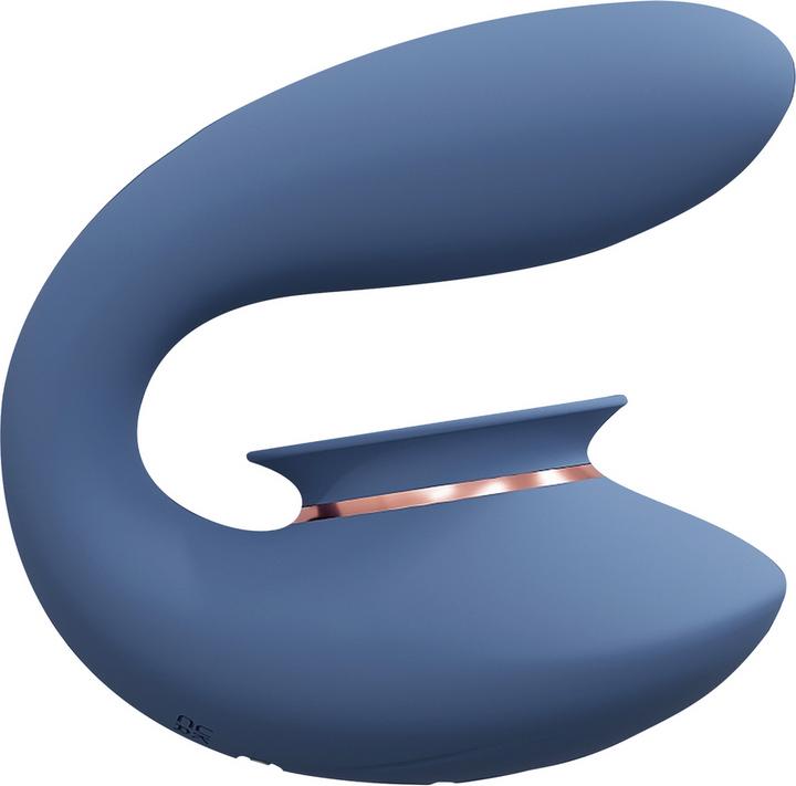 Innovation Twitch 3 - Vibromasseur et Aspiration Rechargeables - Silicone - 10 Speed - Bleu/Gris