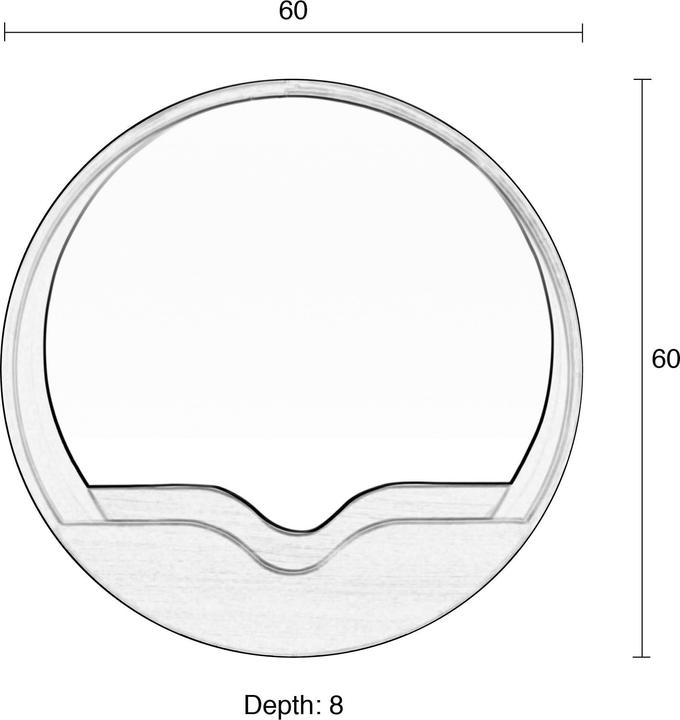 Image du produit Zuiver mur rond (Ø 60 cm)
