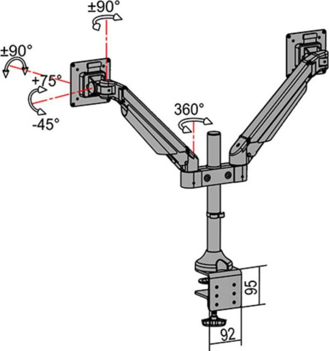 Actual product image Multibrackets MB Gas lift arm HD (Table, 32")