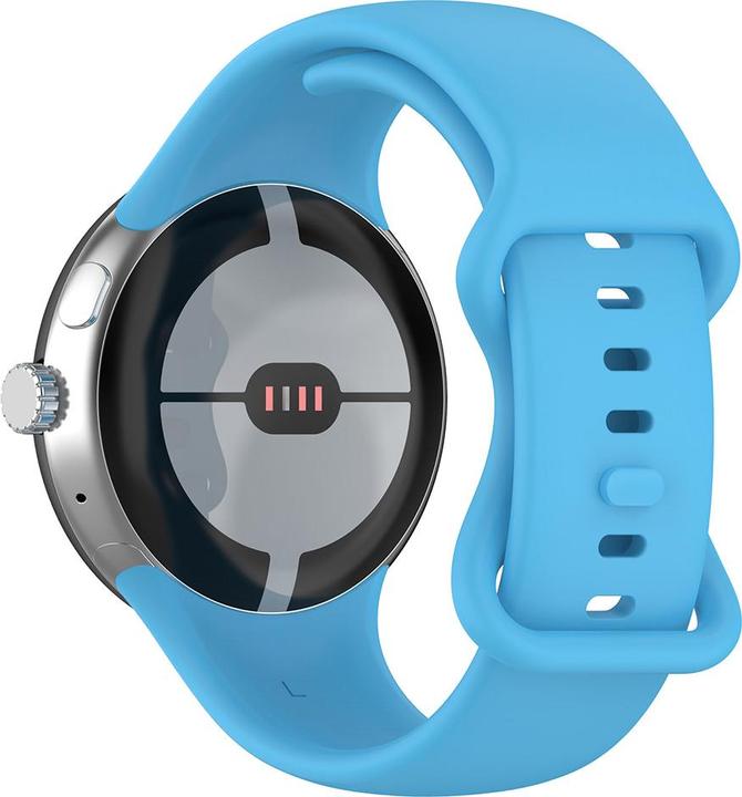 Actual product image Techsuit - Watchband (W031) - Google Pixel Watch / Watch 2 / Watch 3 41mm - Light Blue (Silicone, Watch 2)